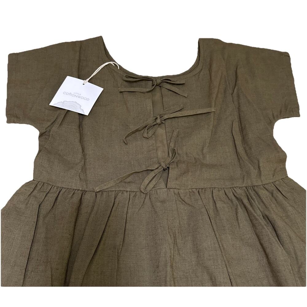 Little Cottonwood 100% LINEN Large Maxi Dress W Pockets Cottage NWT - Picture 8 of 13